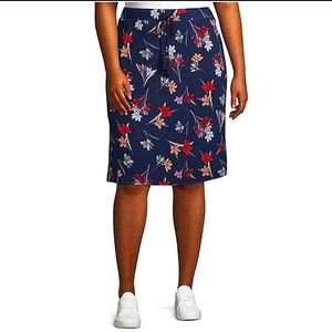 NWT Plus Size Women's Midi A-Line Skirt